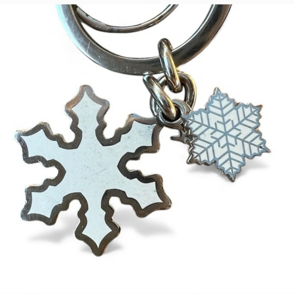 Coach-Silver Snowflake Keychain